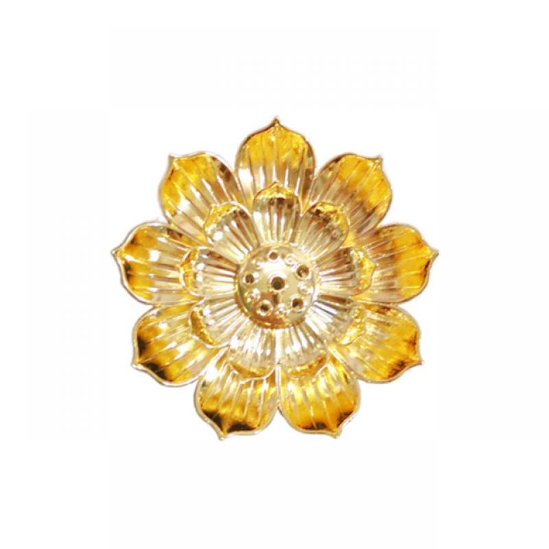 Lotus Brass Incense Burner - Gold - 5.5 cm - NEW922