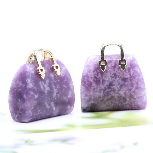 Lepidolite Money Hand Bags - 25mm - China - NEW722