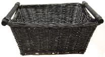 WILLOW STORAGE BASKET STAINED BROWN 12 X 16 X 7 - Fits a 30x40 bag