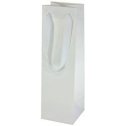 Manhattan Wine Bag - White - 4.5 x 15 x 4.5 inch - Natural Finish