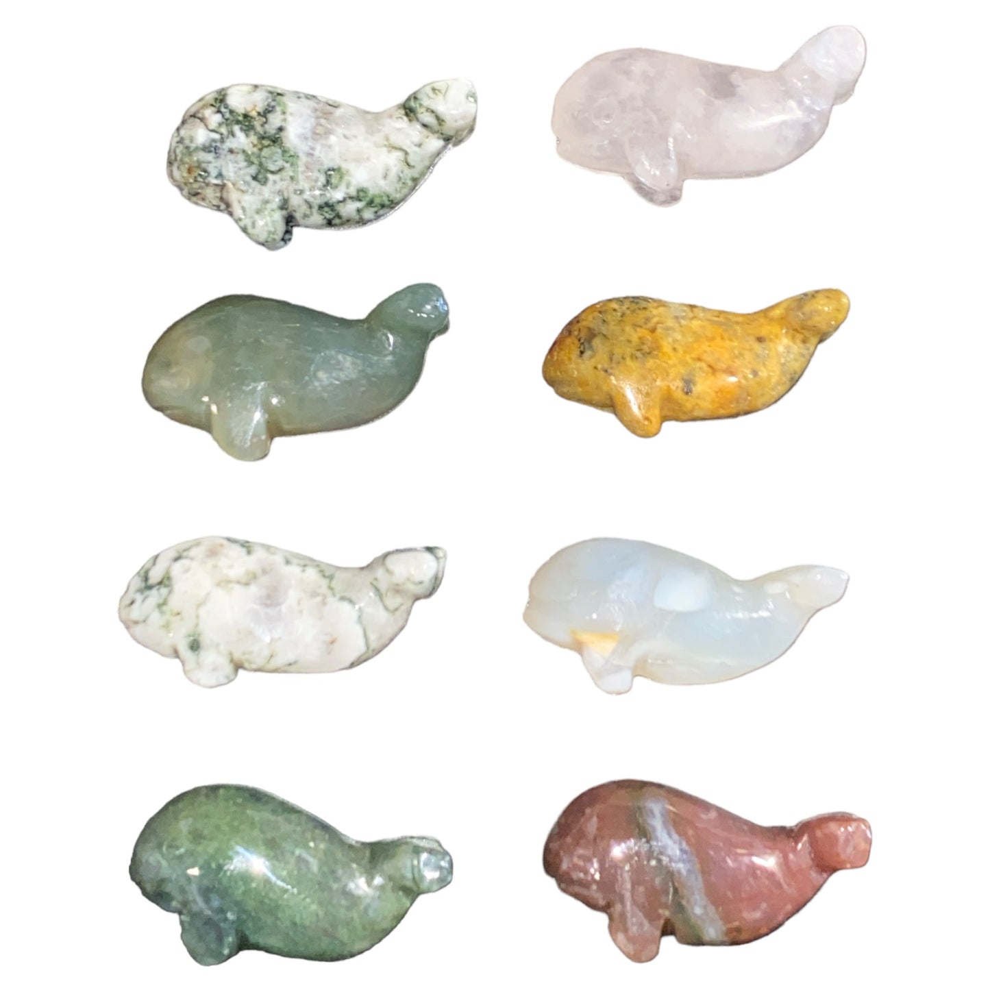 Mini Whales - Mixed Stones - 25mm - Price Each - China - NEW323