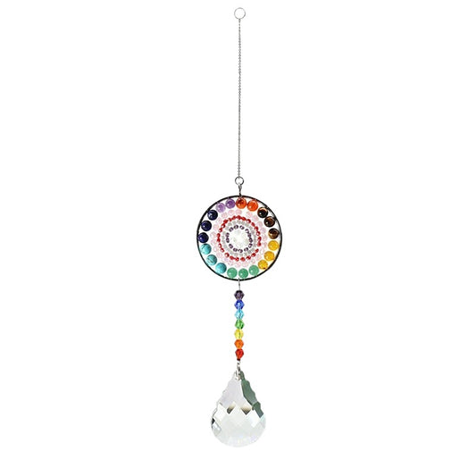 K9 Crystal Hanger Suncatcher with Chakra Beads and Gemstones - 14.5 inch - NEW523