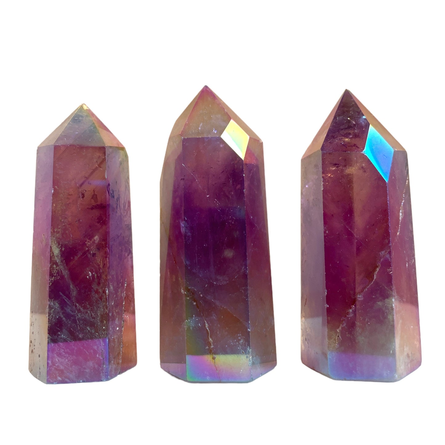 Amethyst Aura Polished Points - 3-4 inch - Price per gram - NEW822