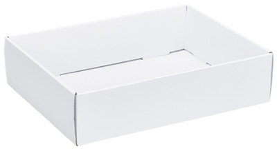 White Decorative Tray Box - 12 x 9 x 3 inch (order in 6's)(48)