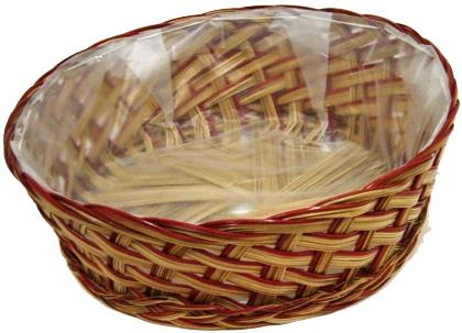 Round Lined Coco MIDRIB BOWL - TRAY - 10 x 4 inches - Fits a 20x30 Basket Bag