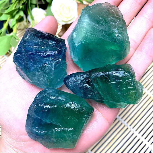 Green Fluorite B Grade Chunks Raw Tumbles Stones 30-50mm - Sold by the Gram - CHINA - New922