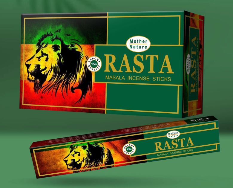 Mother Nature RASTA Incense Sticks - Box contains 12 x 15 gram boxes - NEW222