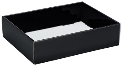 Black Decorative Tray Box - 12 x 9 x 3 inch (order in 6's)(48)