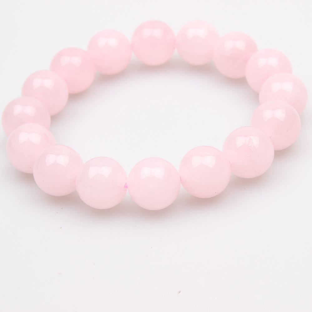 Rose Quartz Bracelet - 12mm Beads - Approx 7.1 Inch - NEW222