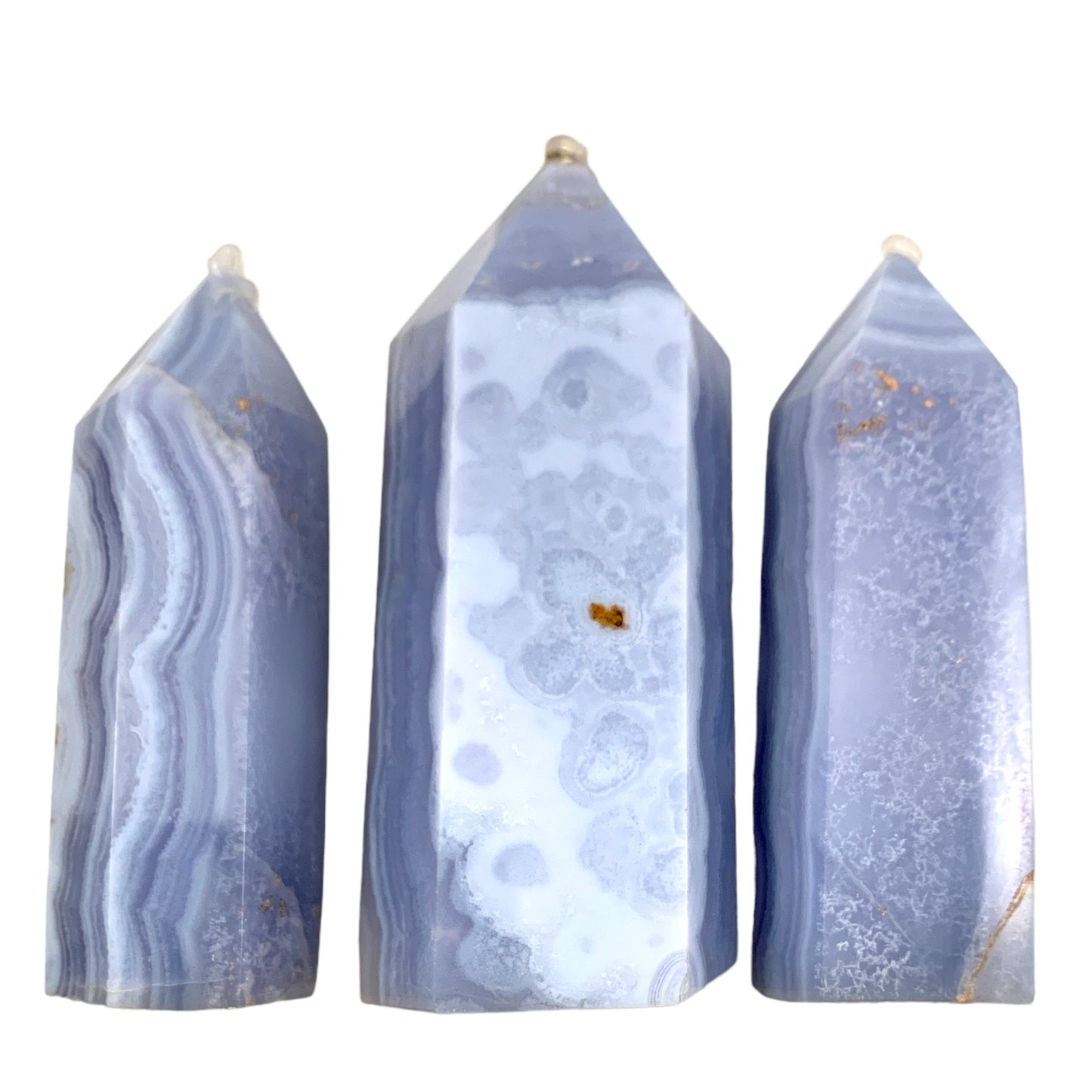 Blue Lace Agate - 2 to 5 inch - Price per gram - China - NEW722 - Polished Points