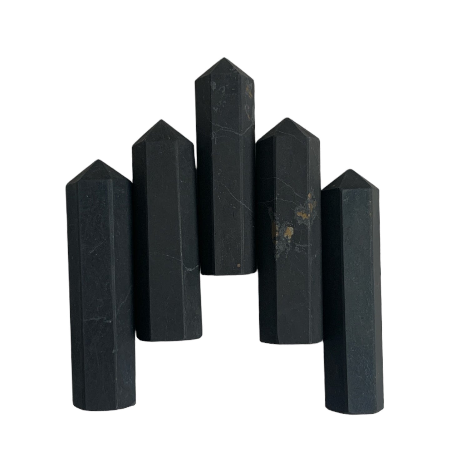 Shungite 30-35mm - Single Terminated Pencil Points - (retail purchase as singles, wholesale min order 5) - India - NEW323